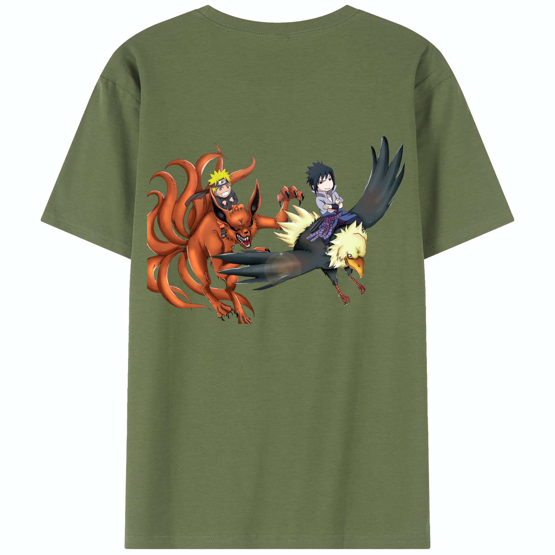 （画像用） NARUTO -ナルト- うずまき ナルト Uzumaki Naruto 綿100％半袖Tシャツ（背面プリント）
